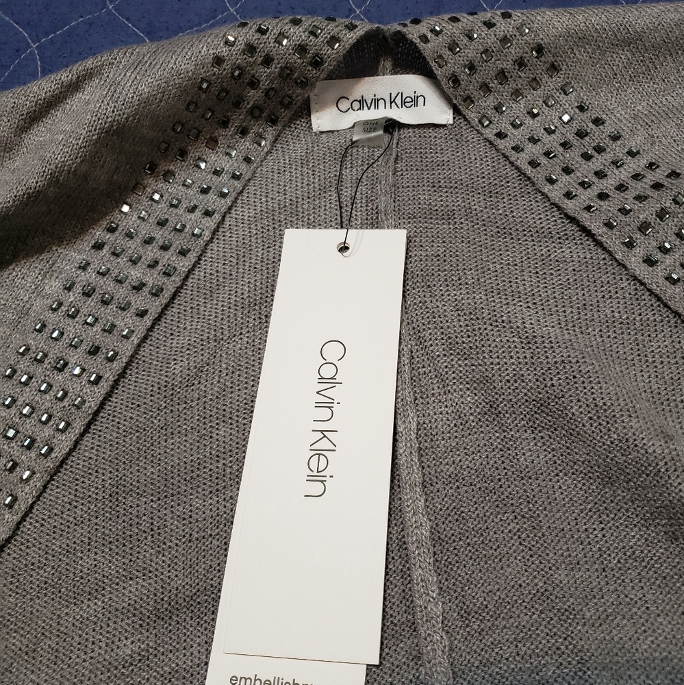 Calvin Klein Studded Grey Shawl